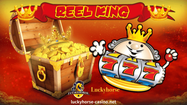 Ang Reel King ay isang 5-reel slot machine na akma para sa isang hari. Ang makulay na slot na ito ay isa sa pinakabago at pinakakapana-panabik na mga laro ng slot mula sa Novomatic.